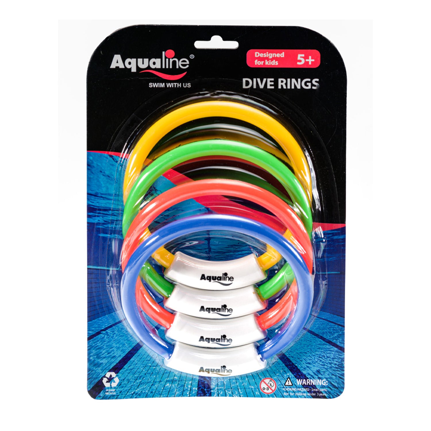 Aqualine Dive Rings Pool Toy (4 Pack)