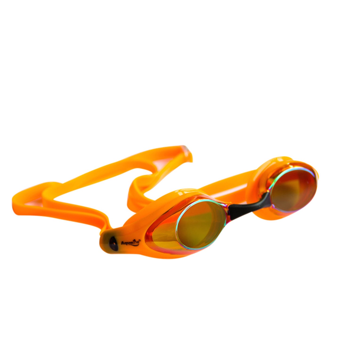 orange swim goggles Tribute Pro Swim Goggles | Mirrored Racing Fit, Anti-Fog
