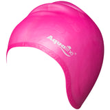 Aqualine Elite Long Hair Silicone Swimming Cap Pink