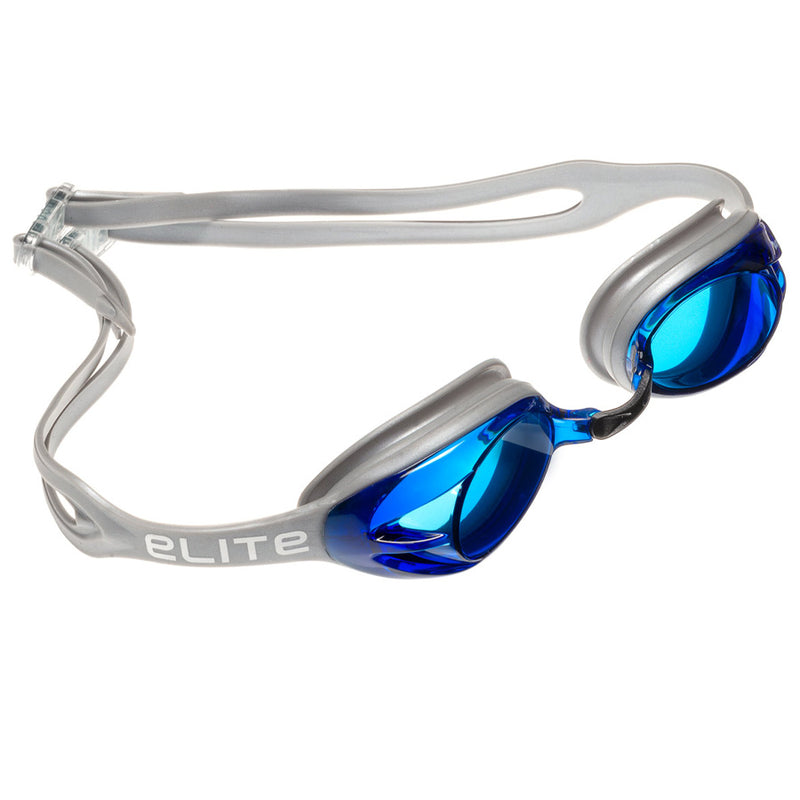 Aqualine Elite Swimming Goggle Grey with Blue Lens Adults
