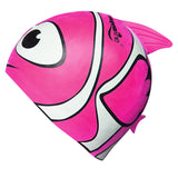 Aqualine Fish Childrens Silicone Swimming Cap Pink