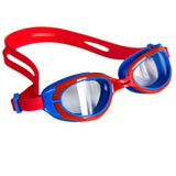 Aqualine Funkies Childrens Swimming Goggles Red Frame, with Red Strap, and Blue Silicone Eye mould. Clear Lens.