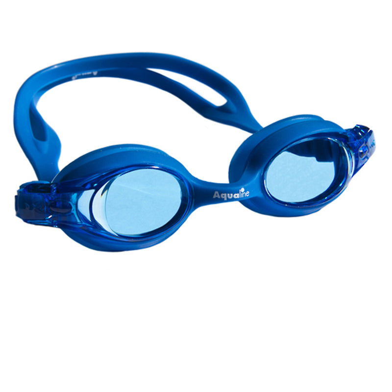 Aqualine Jellies Childrens Swimming Goggles Blue Frame and Stap with Blue Lens