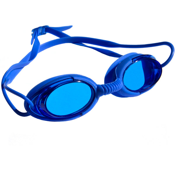 Aqualine Podz Adults Swimming Goggle with Blue Frame, Blue Strap, and Blue lens.