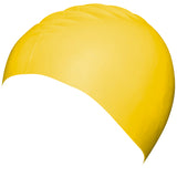 Aqualine Junior Silicone Childrens Swimming Cap Yellow